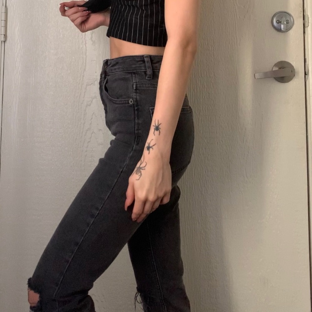 ASOS high waisted black jeans